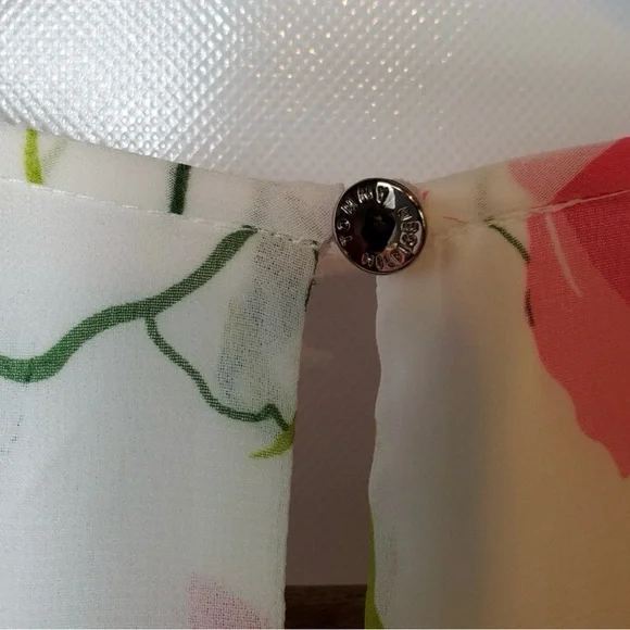 Tommy Hilfiger women’s 12 sleeveless floral print lined white midi dress - Picture 3 of 5